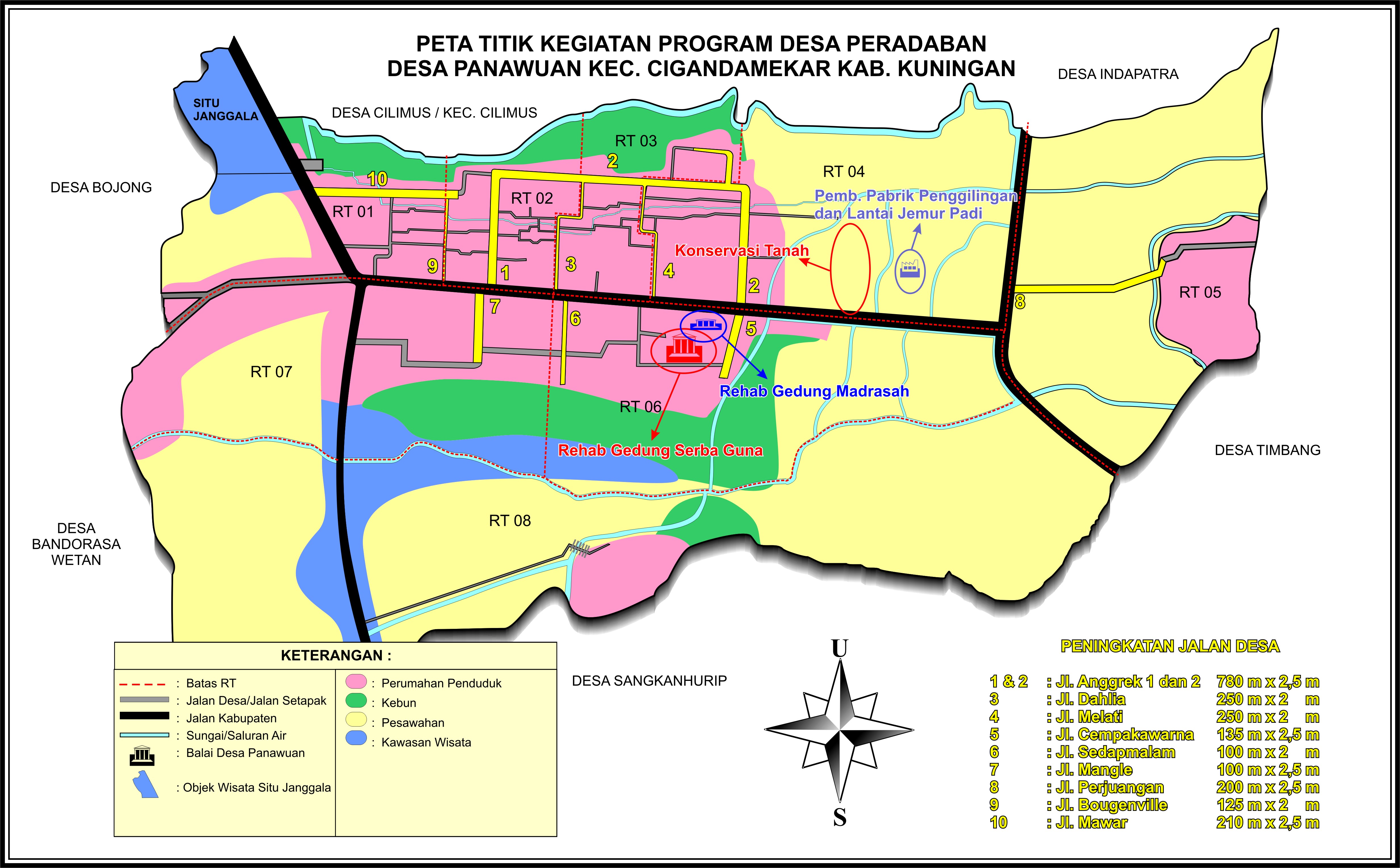 Peta Desa Panawuan Desa Panawuan Kecamatan Cilimus